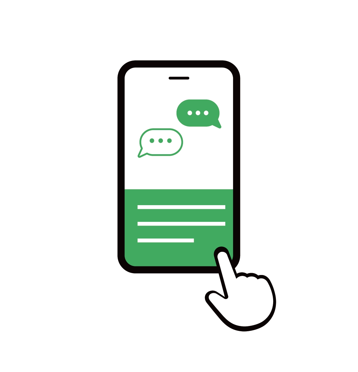 Messaging API（双方向メッセージ送信API） エンドユーザー視点 直感的な操作で、LINE公式アカウントの機能を利用可能