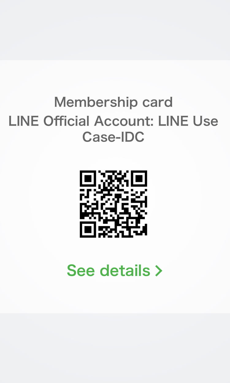 membership card function Demo application operation flow Scan the QR code