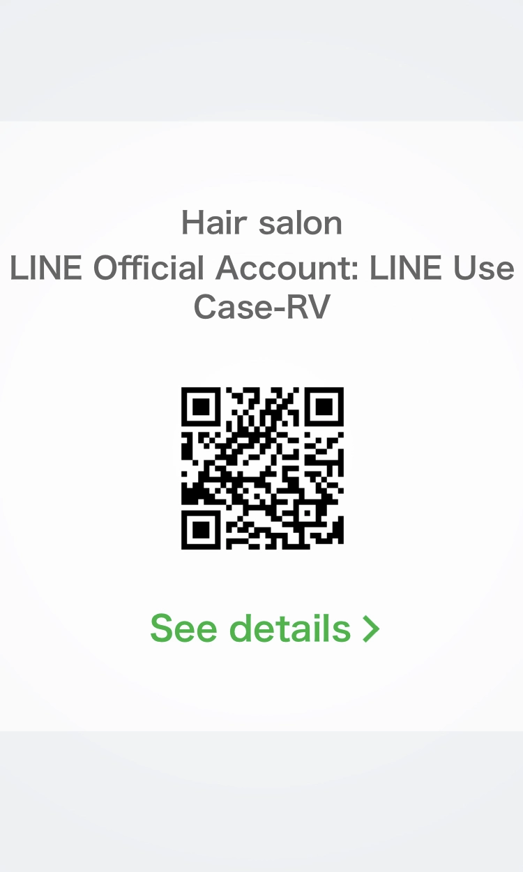 Reservation function Demo application operation flow Scan the QR code
